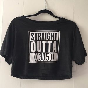 NWT American Apparel x 305 Fitness Crop Tee